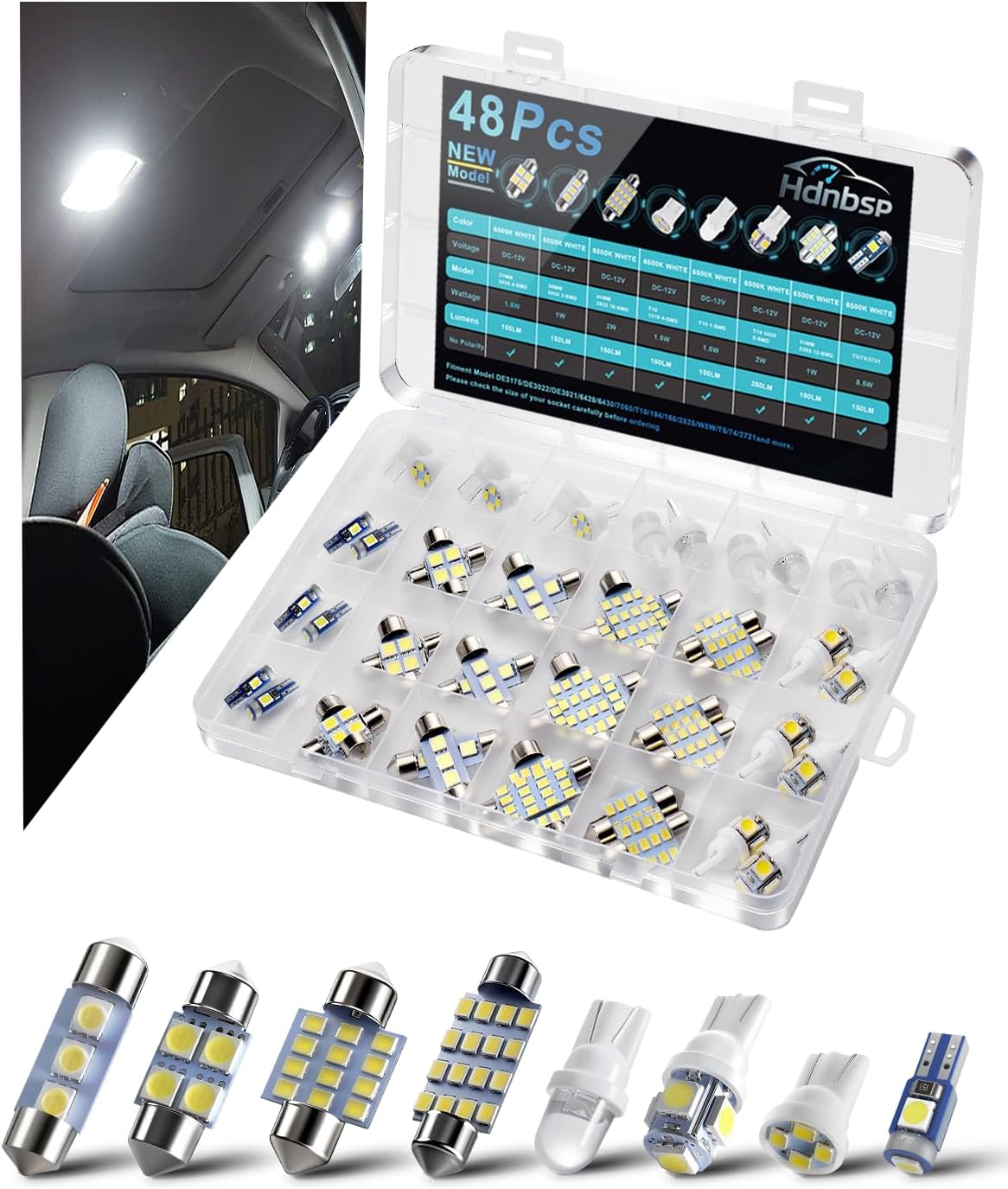 LED Car Light Bulbs – High-Brightness Set